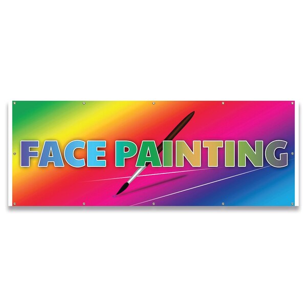Face Painting Banner Concession Stand Food Truck Single Sided